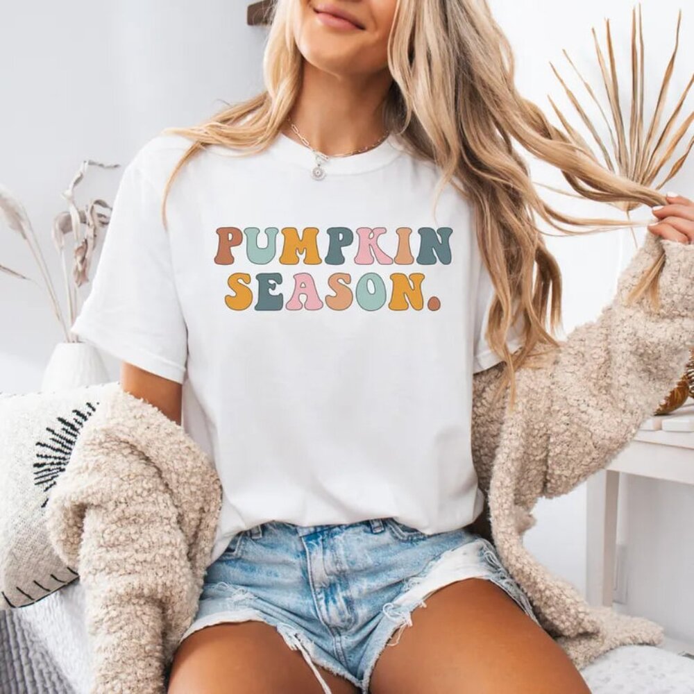 Pumpkin Season Tshirt, Retro Fall Shirt, Womens Fall Shirts, Thanksgiving Shirt